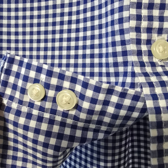 Polo by Ralph Lauren Boys' Size 7 Blue Checkered Cotton Shirt - Picture 7 of 12